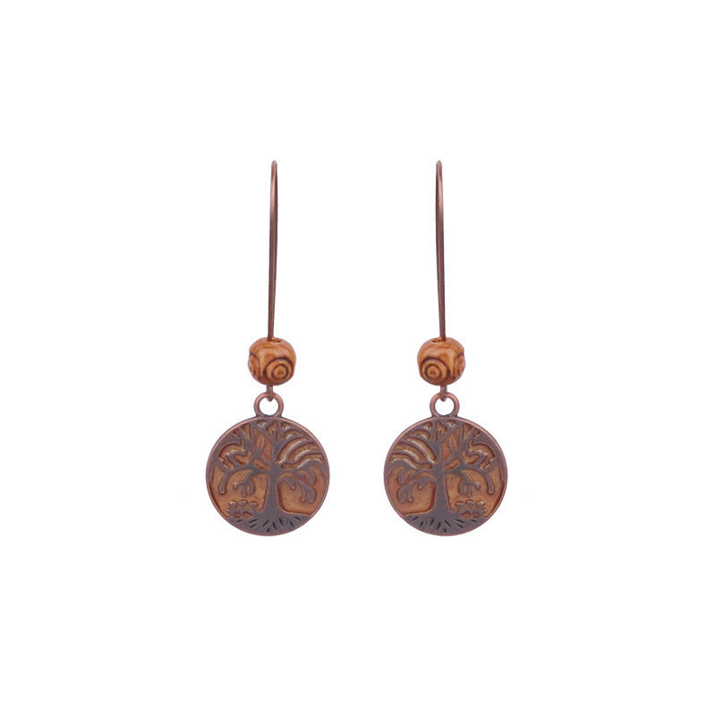 Wholesale Handmade Wooden Bead Ring Ethnic Retro Geometric Design Jewelry Accessory for Gift or Resale