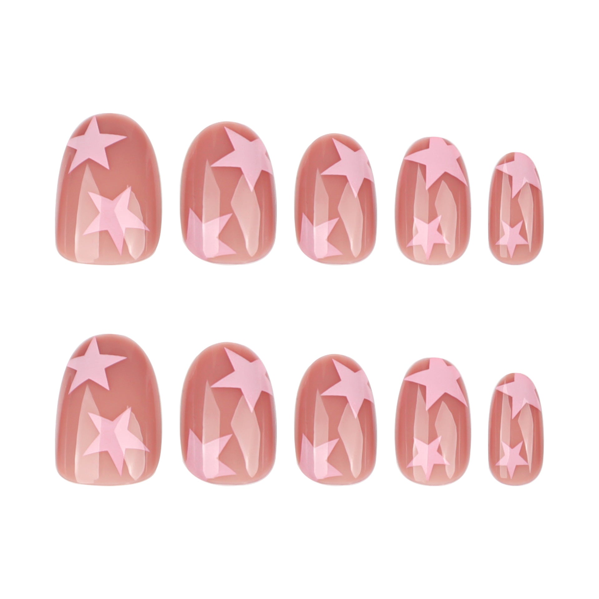 Wholesale 24 Pieces/box Pink Star Nails Kits Nail Stickers