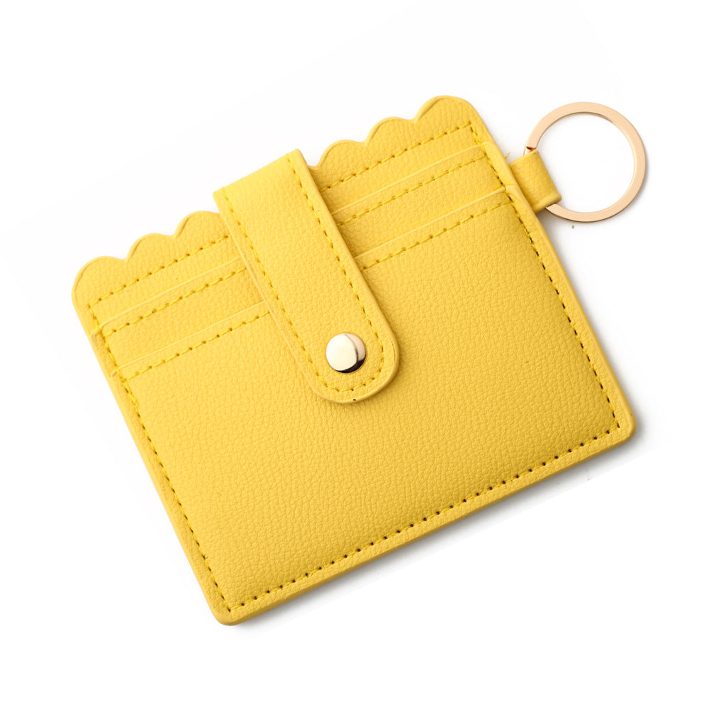 Wholesale Pu LeatherMultiple Card Slots Wristlet Keychain