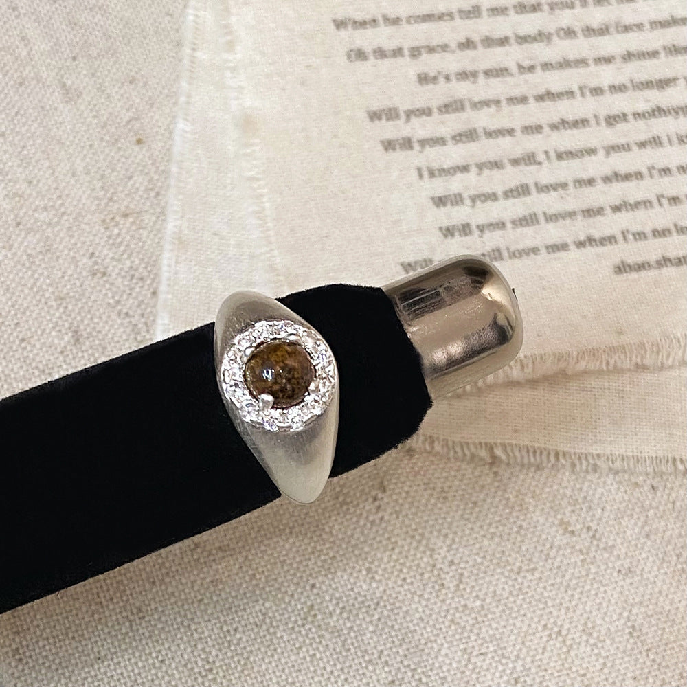 Wholesale Natural tiger' s eye turquoise opal opal opal ring