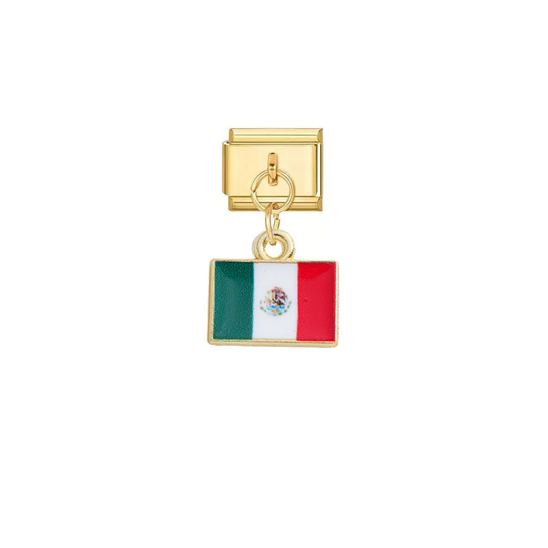 Wholesale Stainless Steel DIY Nation-themed Pendant Modules for Italy Fashion Accessory
