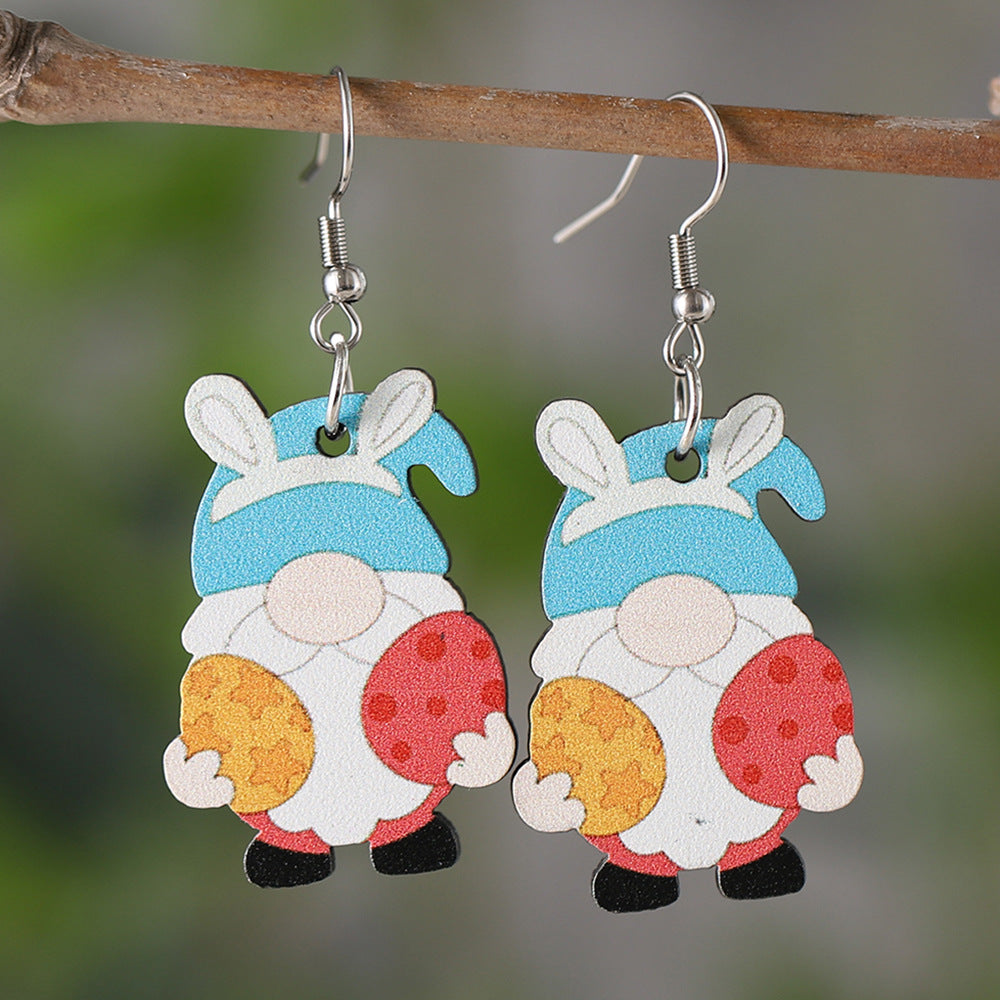 Wholesale  Easter football baseball rugby basketball egg rabbit dwarf pendant earrings