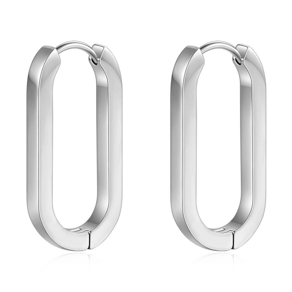 Wholesale 18K Golden U-shaped Earrings Geometric Stainless Steel Fashion Earrings