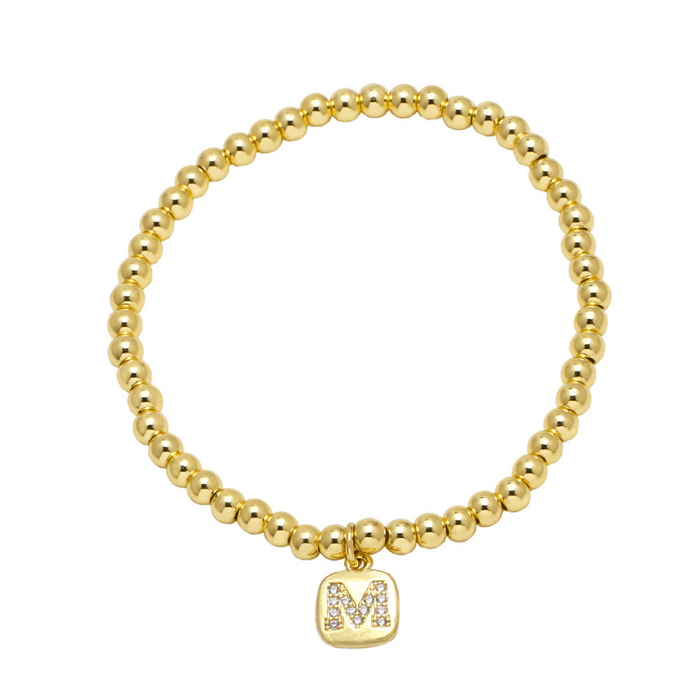 Wholesale Copper letter tag bracelet