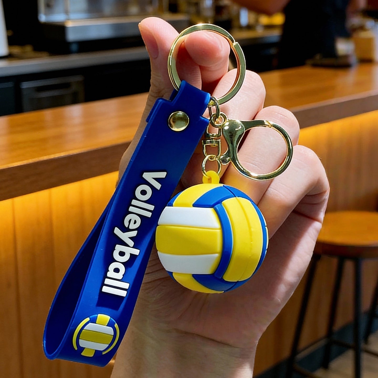 Wholesale Volleyball Keychain Flexible Rubber Bag Charm Stylish Gift Accessory
