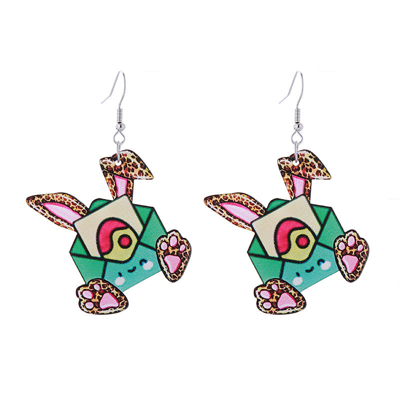 Wholesale Easter Bunny Acrylic Earrings