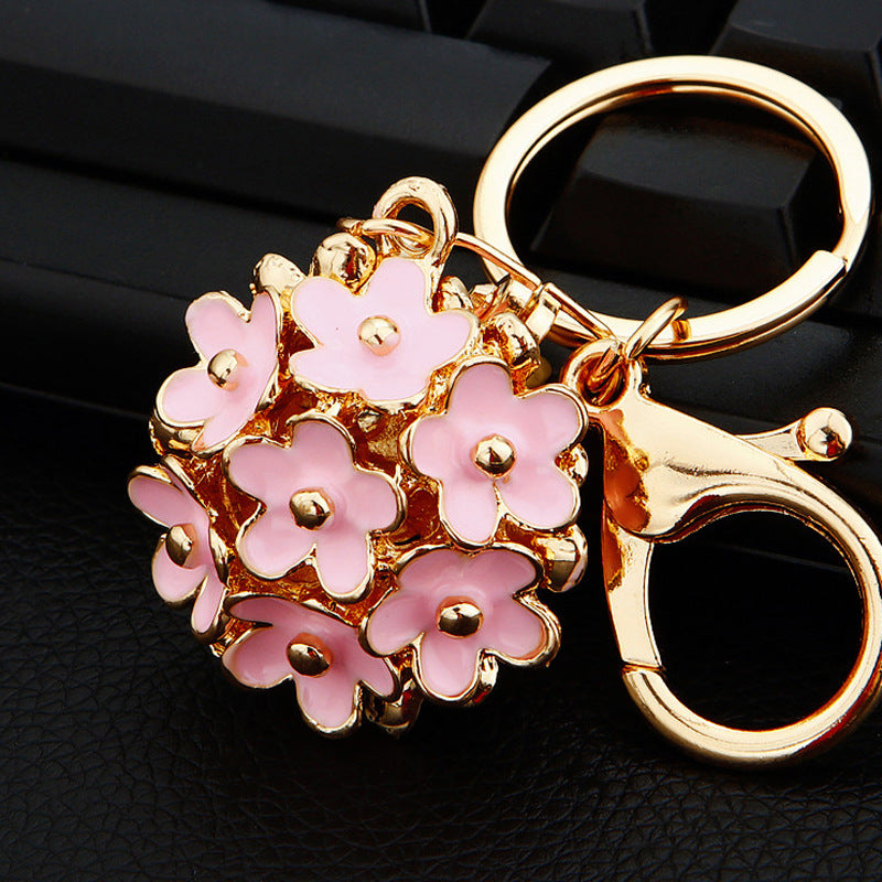 Wholesale Flower Zinc Alloy Keychain ACC-KC-RuiYuan001