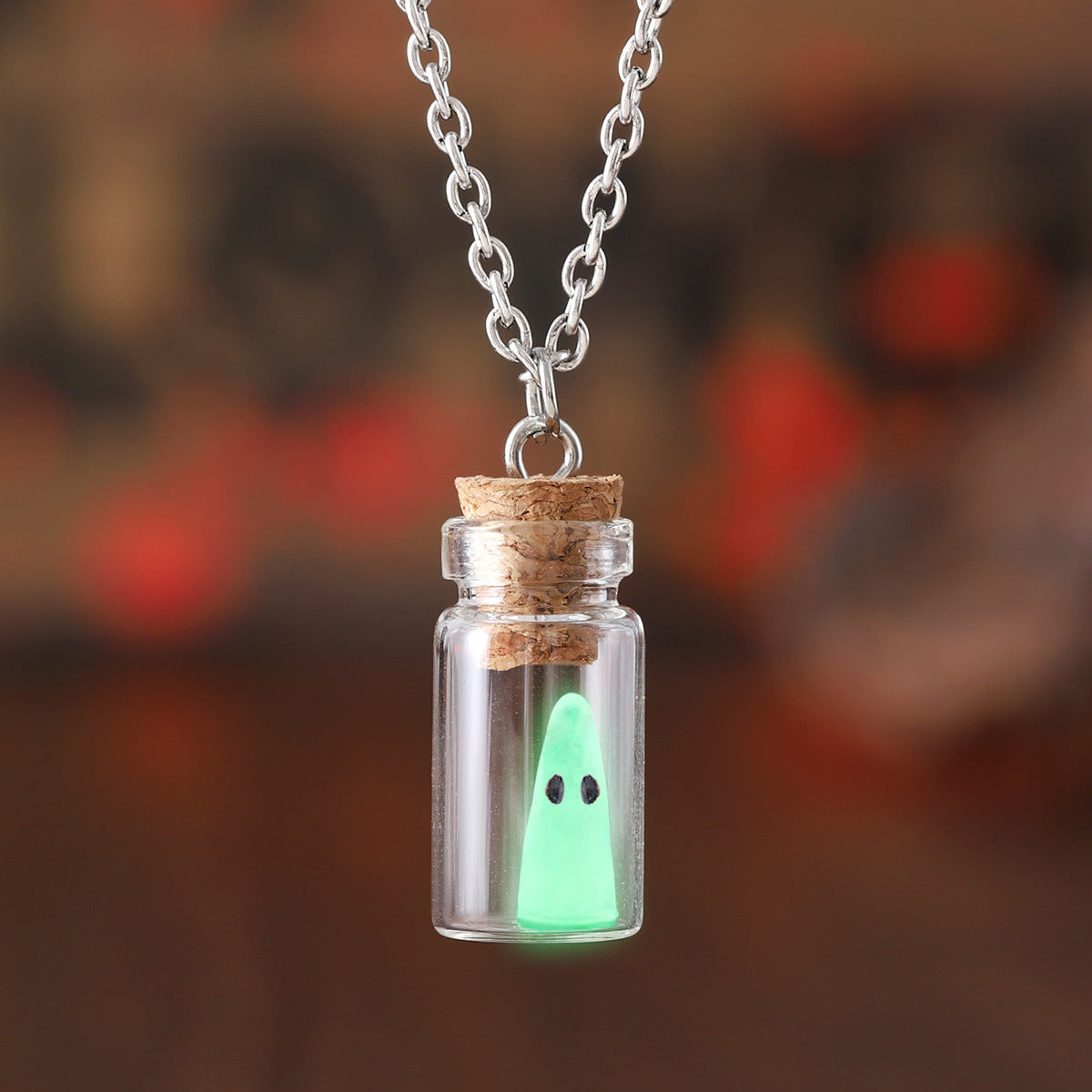 Wholesale Halloween Luminous Ghost Small Pendant Earrings