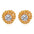 Wholesale Retro Fashion All-match Rose Zircon Stainless steel Earrings