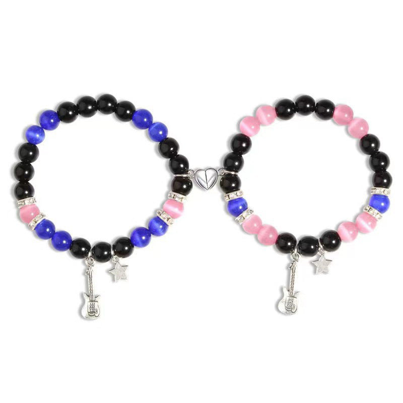 Wholesale Spider Pendant Natural Cat's Eye Crystal Bracelet ACC-BT-Duoy006