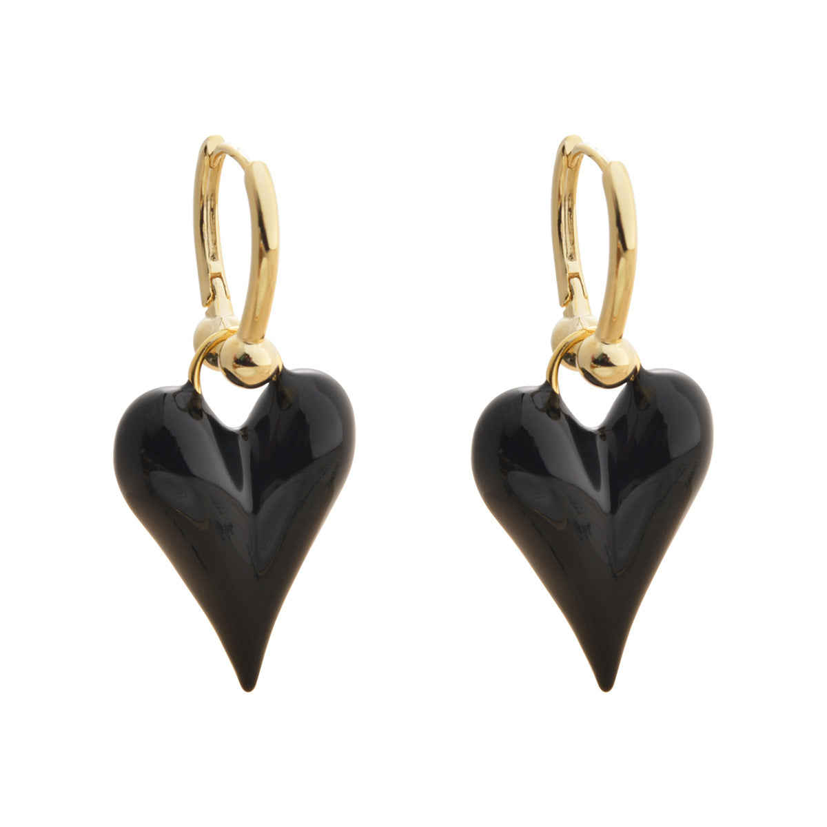 Wholesale  Red Ear Buckle Glaze Love Earrings