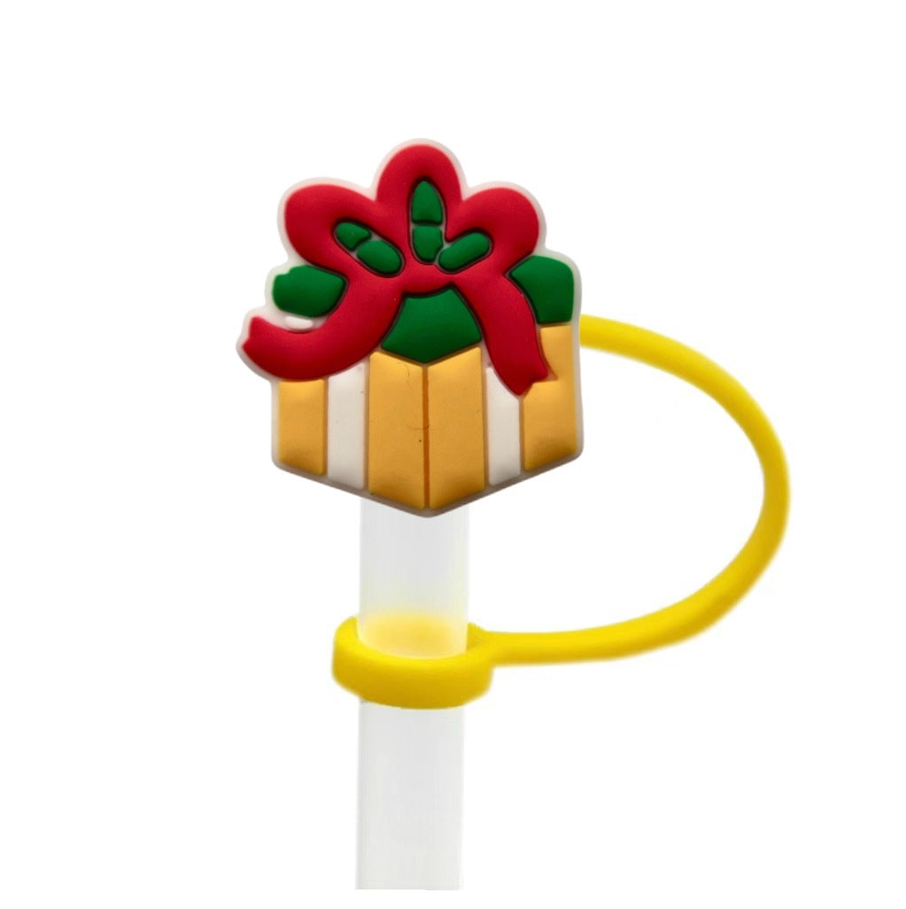 Wholesale 10pcs Christmas theme ideas 8/ 10mm Straw Cover Straw Tube Cap