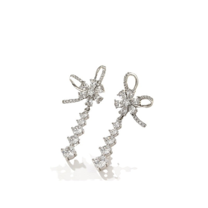 Wholesale  Bow Tassel Earrings Light Luxury  Earrings