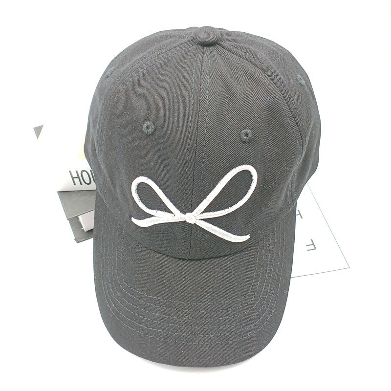 Wholesale Bow Embroidered Peaked Soft Top Baseball Cap ACC-HT-Daod006