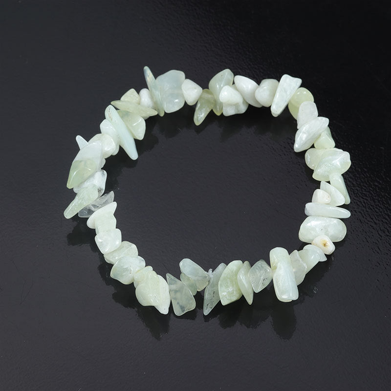 Wholesale Natural colorful gravel hand-woven elastic boho bracelet