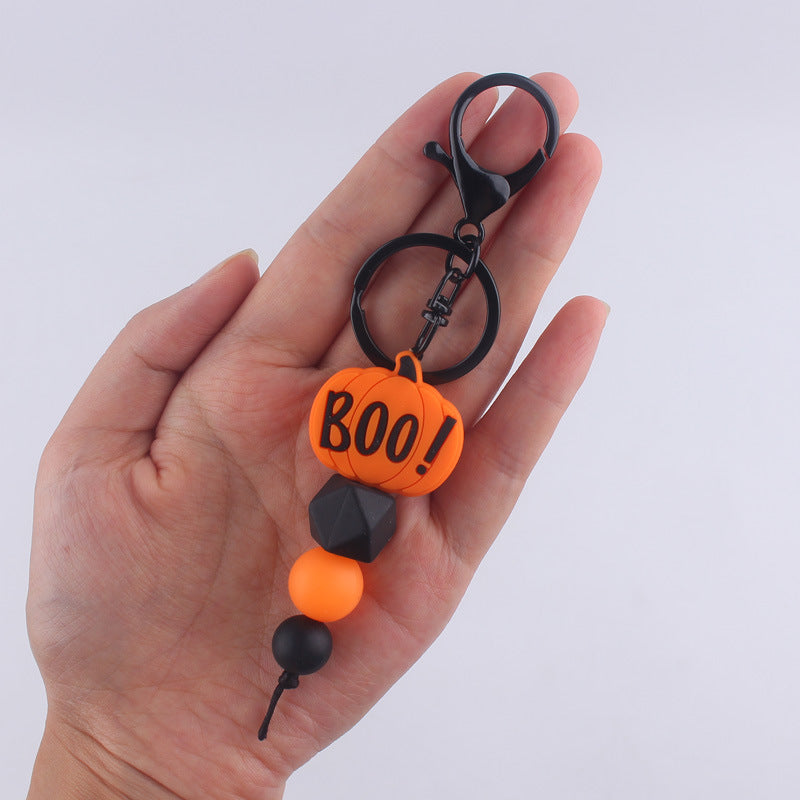 Wholesale Cartoon Halloween Silicone Beaded Keychain ACC-KC-GuangTian081