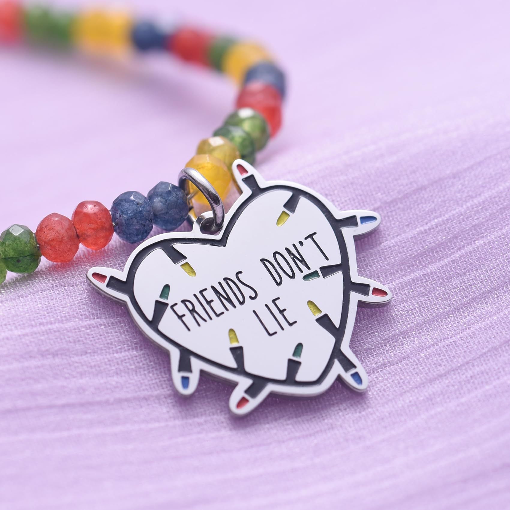 Wholesale Friendship  3mm faceted beads heart pendant bracelet ACCVIP