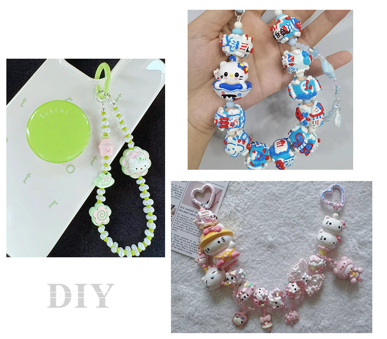 Wholesale 3D Bow Kitten Vertical Hole Acrylic Beads DIY Bead Accessories ACC-BDS-BLG062