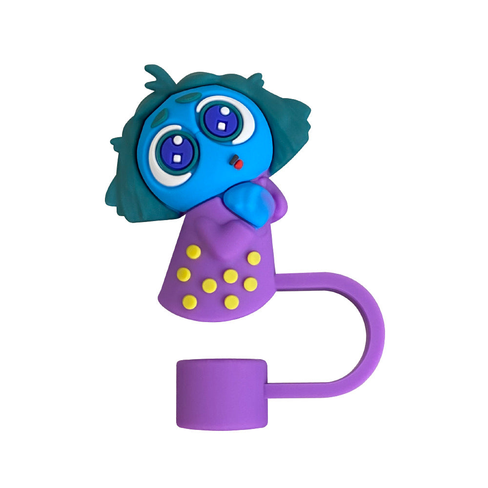 Wholesale 6pcs/set Cute Cartoon Straw Cover 10mm Straw Tube Cap ACCVIP-SCR-WX013