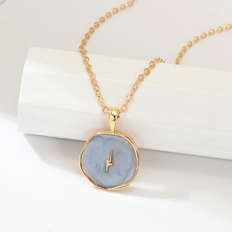 Wholesale  alloy Dream star love moon pendant personality drop oil fashion clavicle chain