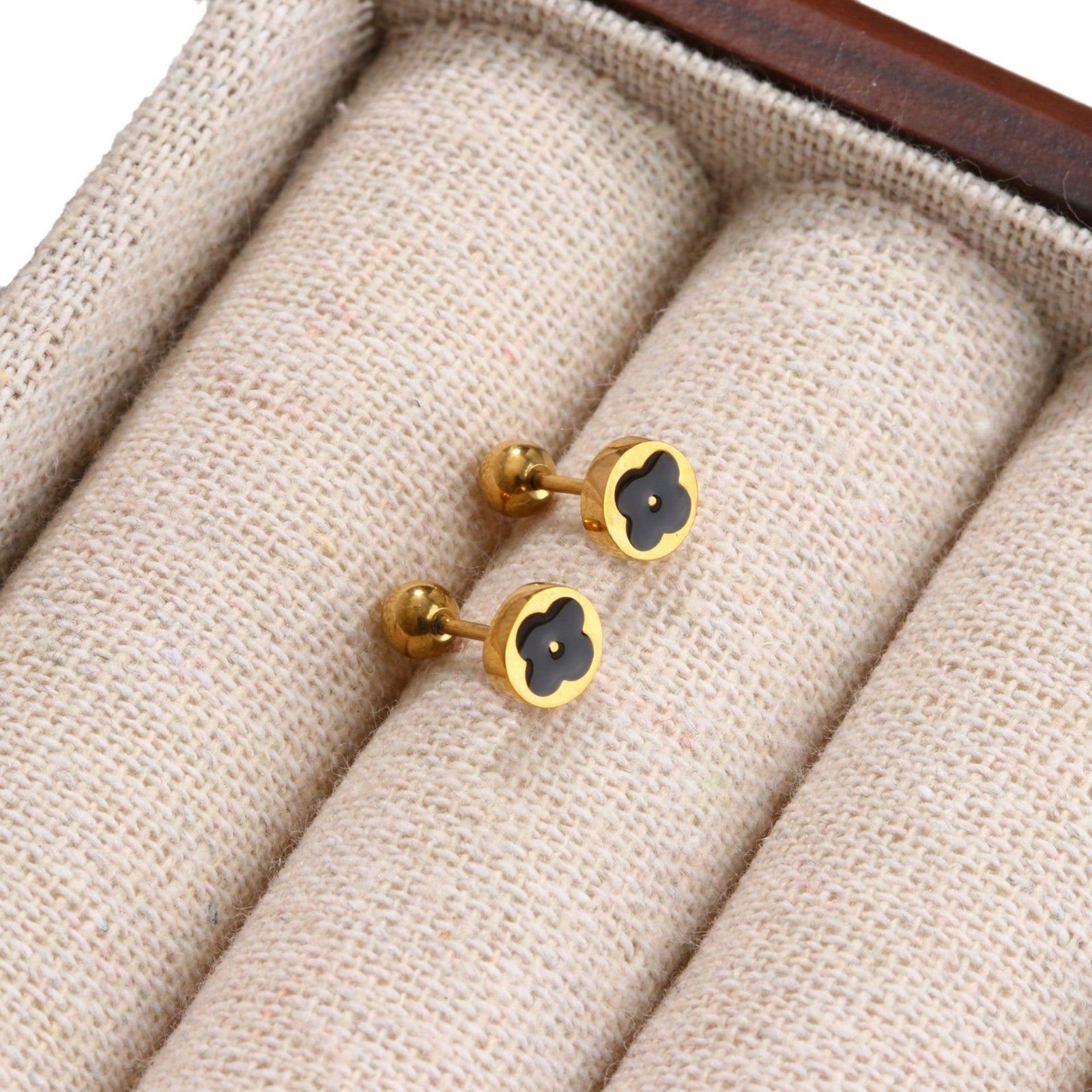Wholesale Titanium Steel Ear Bone Stud Metal 18K Gold Plated Earrings