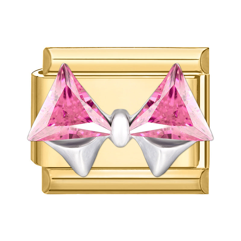 Wholesale Italian Charm Bracelet 9mm DIY Gold Base Colorful  Stainless Steel Composable Bracelet