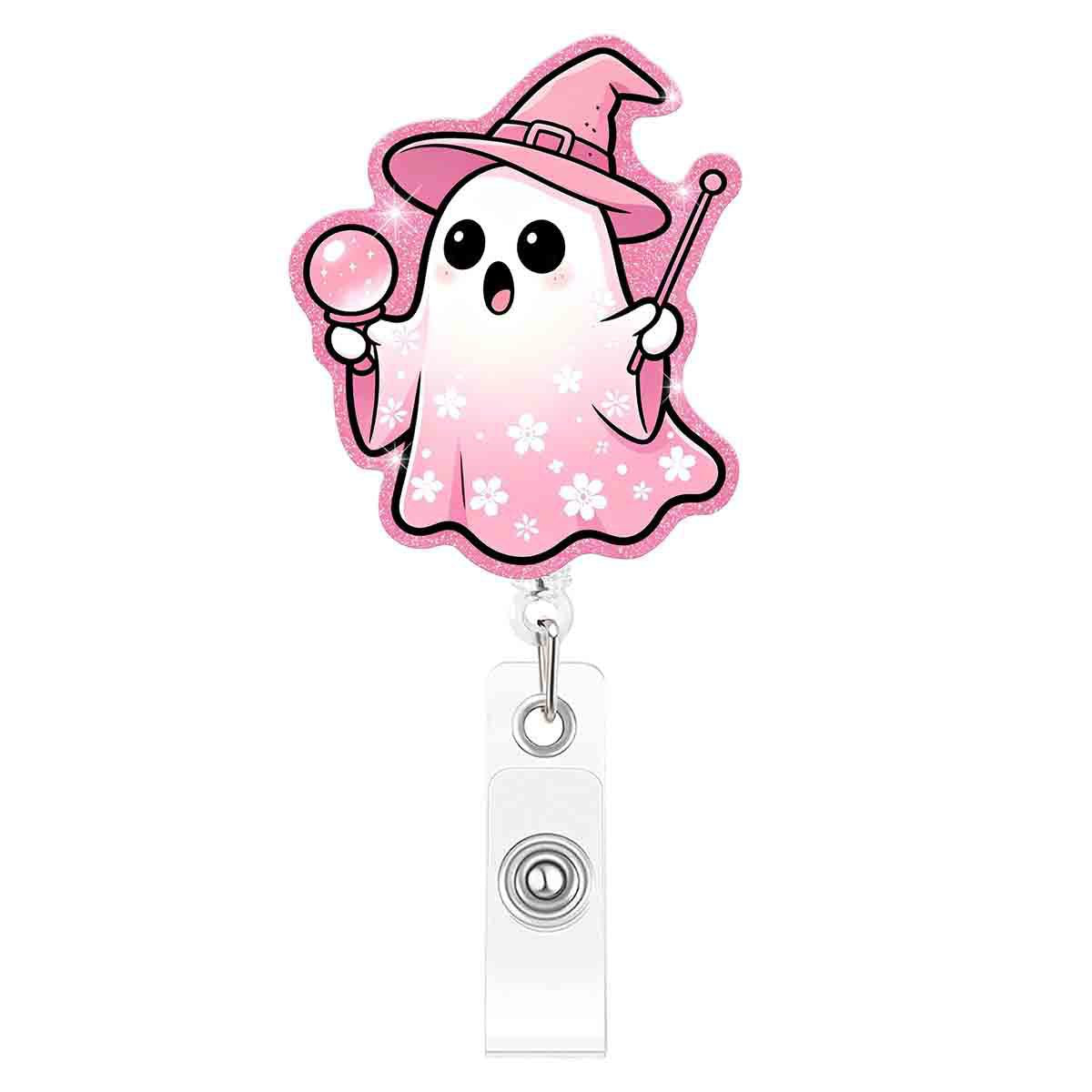Wholesale  Ghost Cartoon Acrylic Badge Reel Fashion Accessory Gift