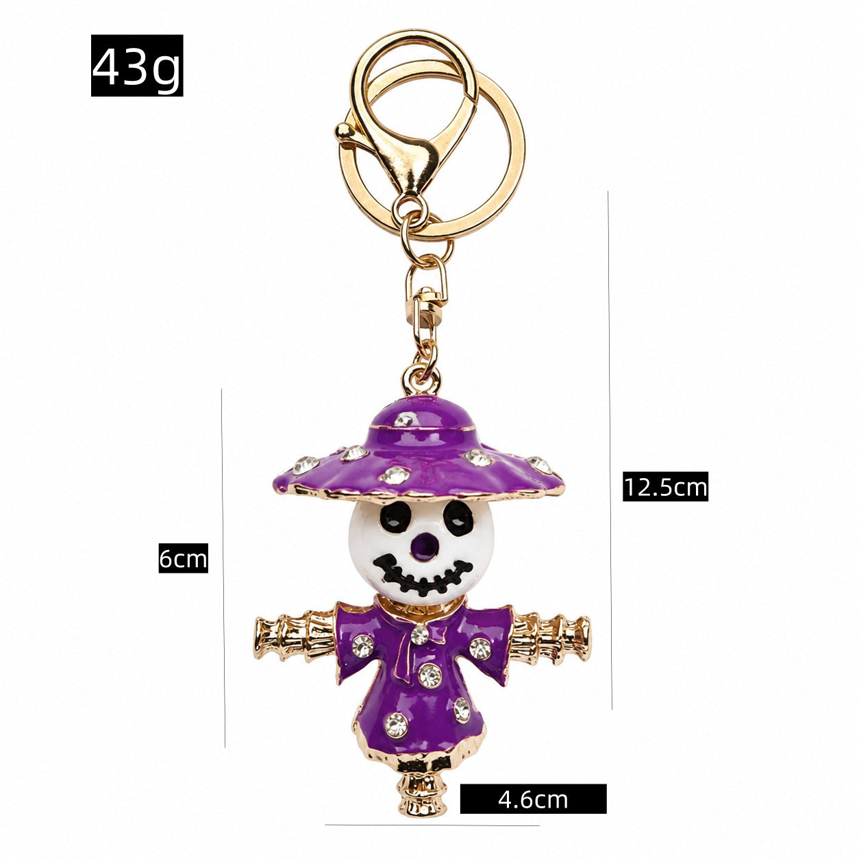 Wholesale  Cartoon Enamel Keychain with Crystal Inlay,  Bag Charm Car Key Accessory Gift