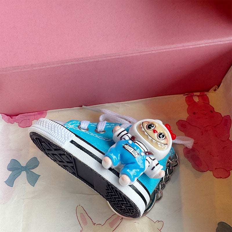 Chaussures en toile de dessin animé en gros Keychain