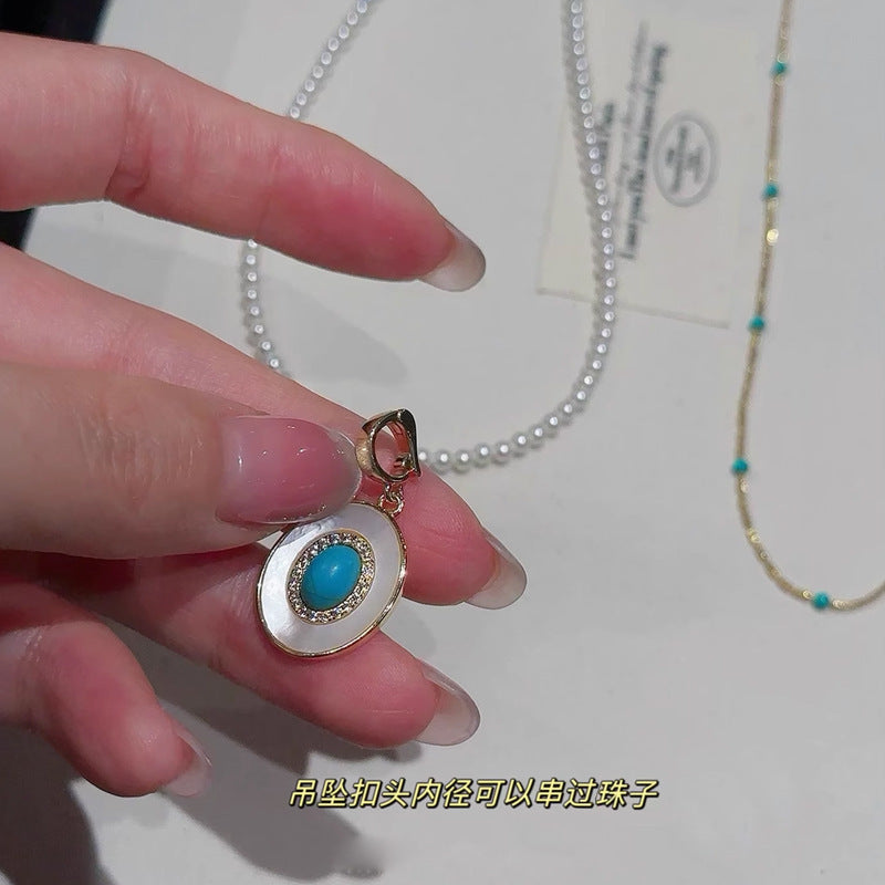 Wholesale Handmade Turquoise Pearl Layered Necklace Fashion Jewelry Accessory