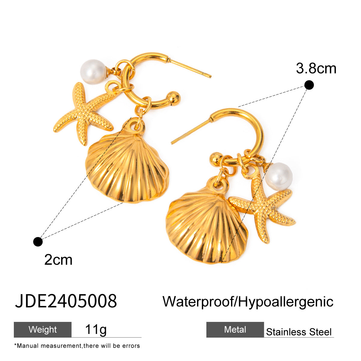 Wholesale gold-plated stainless steel earrings luxury earring