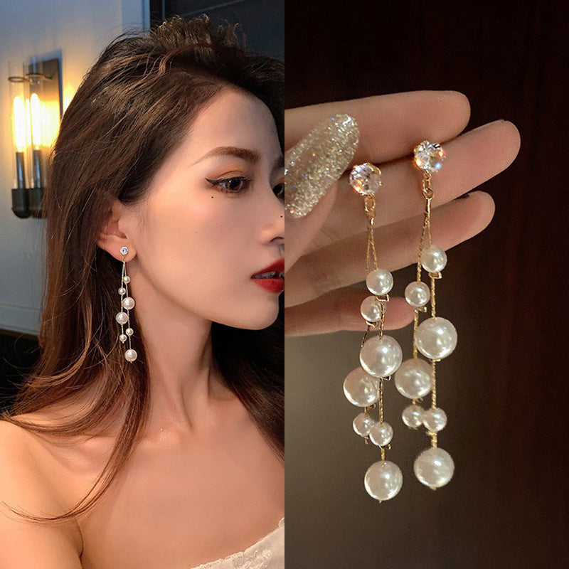 Wholesale Long Tassel Earrings 925 Silver Needle Earrings ACC-ES-Yixin003