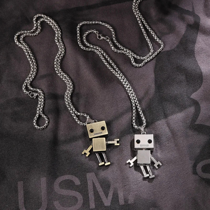 Wholesale Titanium Steel Robot Cartoon Limbs Adjustable Necklaces ACC-NE-MLR002