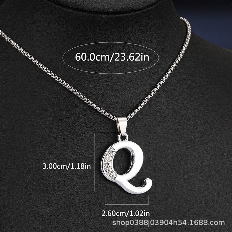 Wholesale  Titanium Steel English letter necklace