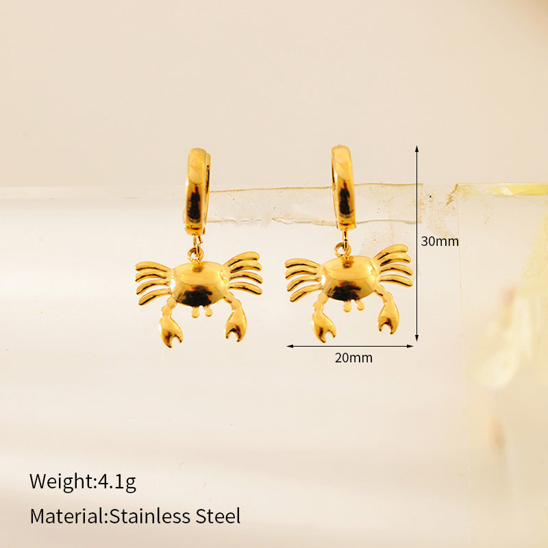 Wholesale  Luxury Geometric Shape Stainless Steel Earrings