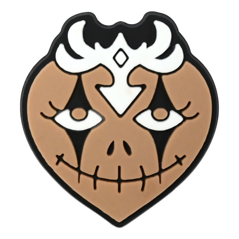 Wholesale  Random 100pcs Cartoon Skull   PVC Soft Rubber Shoe Buckle Decoration