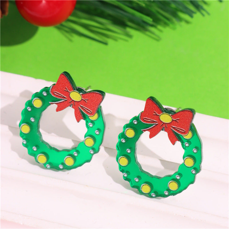 Wholesale Christmas Tree Rainbow Sloth Dinosaur Candy House Crystal Ball  Earrings