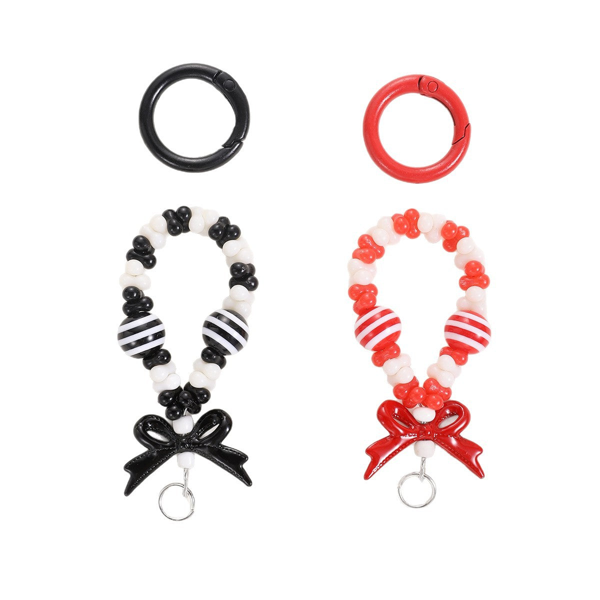 Wholesale Cartoon Bow Beaded Keychain