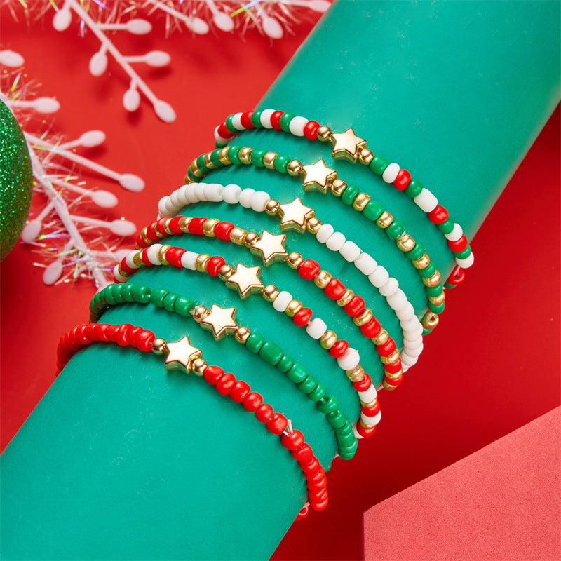 Wholesale Polymer clay beaded bracelet Christmas ornaments