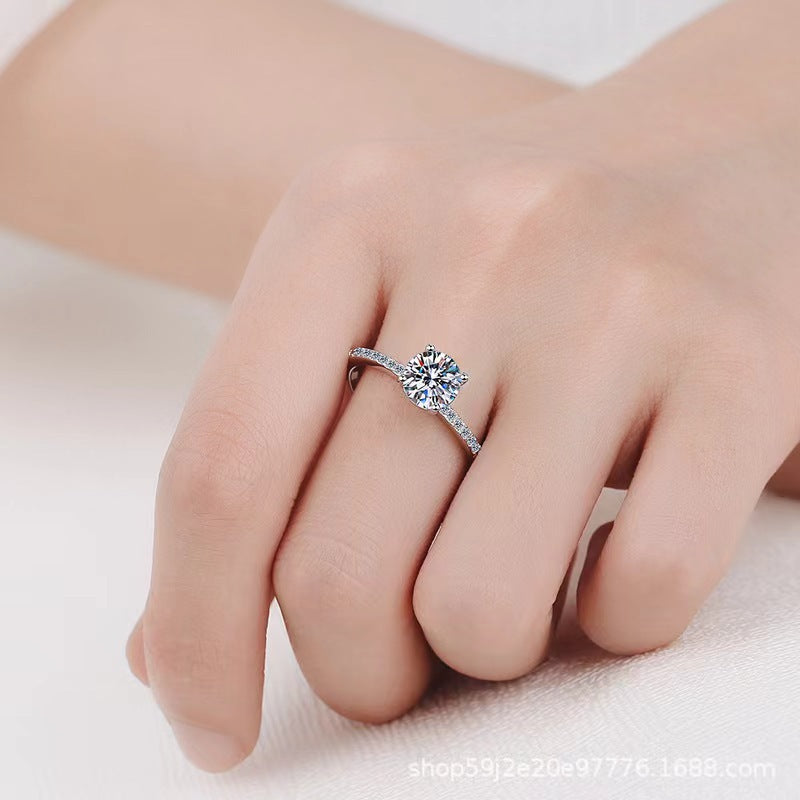 Wholesale Sterling Silver S925 Moissanite Rings ACC-RS-ZYX010