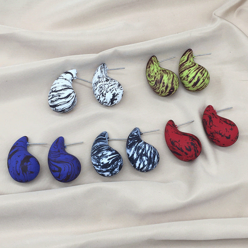 Wholesale Water Drop Simple Chubby Earrings ACC-ES-KangD009