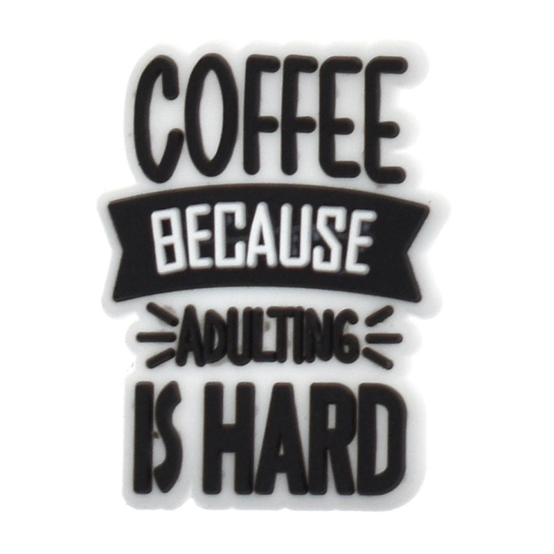 Wholesale Random 100pcs Coffee Series Shoes Accessories Shoes Charms