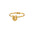 Wholesale stainless steel plated 18k real gold 26 English letter ring