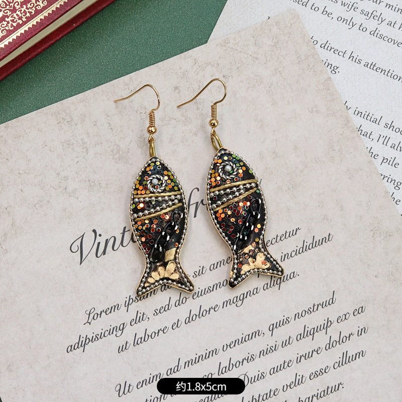 Wholesale Retro Nepal Style Handmade Dangle Earrings,  Trendy Fashion Accessory for Party or Everyday Wear