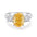 Wholesale S925 sterling silver yellow diamond ring