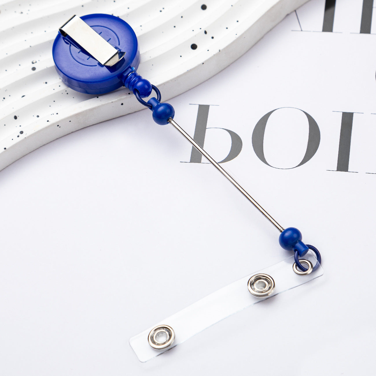 Wholesale Badge Reels Beadable Retractable Easy-Pull Button Badge ID Keychain ACC-KC-HuaH004