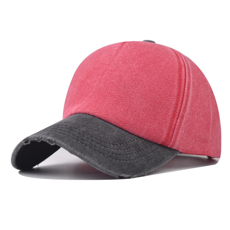 Wholesale  Washed Old Color Matching Baseball Cap
