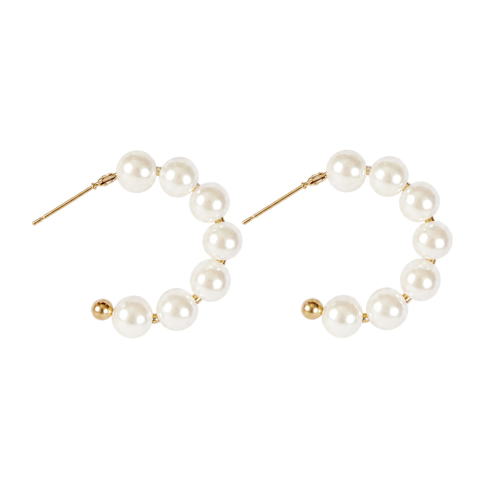 Wholesale French Retro Large Pearl Earrings,  Vintage Chic Women' s Stud Earrings,  Stainless Steel Plated Fashion Jewelry Accessory,  Everyday Party Wear