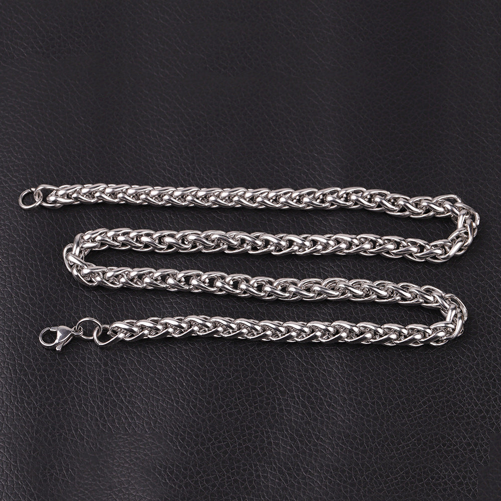 Wholesale Stainless Steel Flower Basket Men's Necklace ACC-NE-Zhirui003