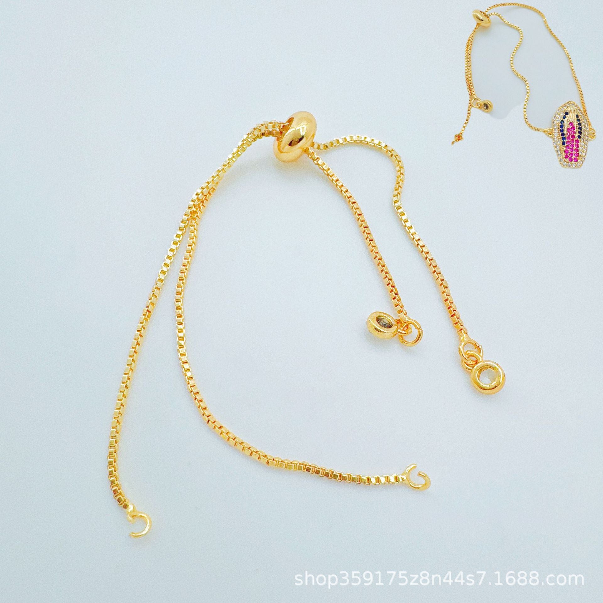 Wholesale Vintage Evil Eye Bracelet Gold Plated Copper Fashion Jewelry Gift for Women